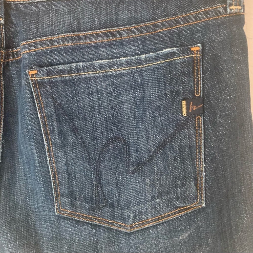 CITIZENS OF HUMANITY Denim Shorts Ingrid #002 Low Waist Stretch Raw Hem Size 30 - Picture 12 of 16